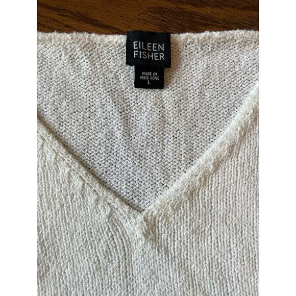 Eileen  Fisher  ivory tunic top size Large - Picture 4 of 5